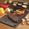 Cast Iron Seasoned Double Play Reversible Grill/Griddle, Black