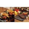 Cast Iron Seasoned Double Play Reversible Grill/Griddle, Black