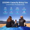 OUPES 2400W Portable Power Station+4*240W Solar Panel for UsePower to RV Trip